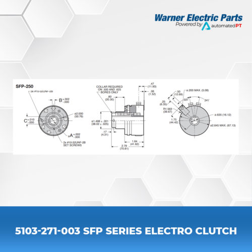 5103-271-003-SFP-Series-Electro-Clutch-Clutch&Brake-Warnerelectricparts-Shaft-Mounted-Diagram