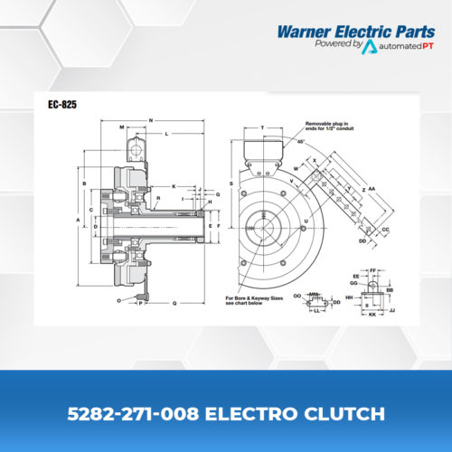 5282-271-008-Electro-Clutch-Clutch&Brake-Warnerelectricparts-Foot-Mounted-Clutches&Brakes-EC-Series-Diagram