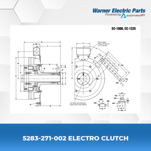 5283-271-002-Electro-Clutch-Clutch&Brake-Warnerelectricparts-Foot-Mounted-Clutches&Brakes-EC-Series-Diagram