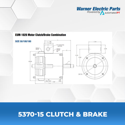5370-15-Clutch&Brake-Warnerelectricparts-EUM-Series-EUM-Enclosed-Module-Diagram