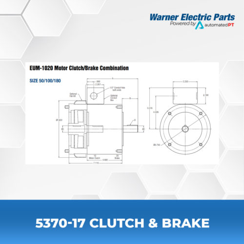 5370-17-Clutch&Brake-Warnerelectricparts-EUM-Series-EUM-Enclosed-Module-Diagram