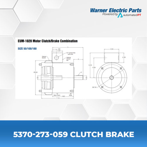 5370-273-059-Clutch&Brake-Warnerelectricparts-EUM-Series-EUM-Enclosed-Module-Diagram