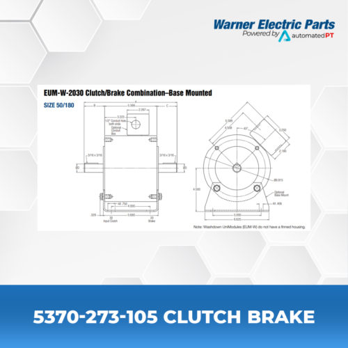 5370-273-105-Clutch&Brake-Warnerelectricparts-EUM-Series-EUM-W-Series-Diagram