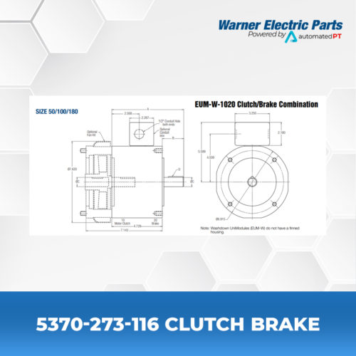5370-273-116-Clutch&Brake-Warnerelectricparts-EUM-Series-EUM-W-Series-Diagram