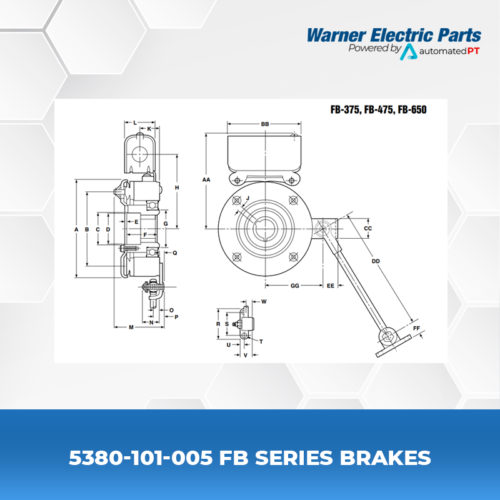 5380-101-005-FB-Series-Brakes-Clutch&Brake-Warnerelectricparts-FB-Series-FB-Electrically-Released-Diagram