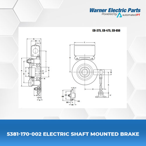 5381-170-002-Electric-Shaft-Mounted-Brake-Clutch&Brake-Warnerelectricparts-Shaft-Mounted-Diagram