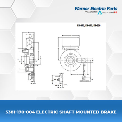 5381-170-004-Electric-Shaft-Mounted-Brake-Clutch&Brake-Warnerelectricparts-Shaft-Mounted-Diagram