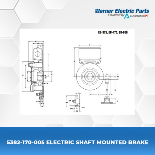5382-170-005-Electric-Shaft-Mounted-Brake-Clutch&Brake-Warnerelectricparts-Shaft-Mounted-Diagram