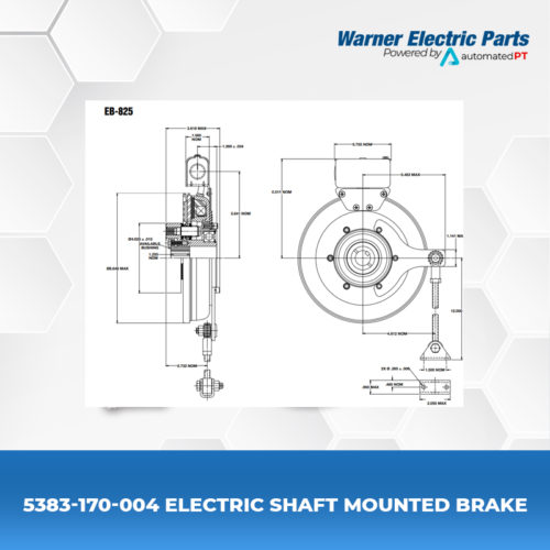 5383-170-004-Electric-Shaft-Mounted-Brake-Clutch&Brake-Warnerelectricparts-Shaft-Mounted-Diagram