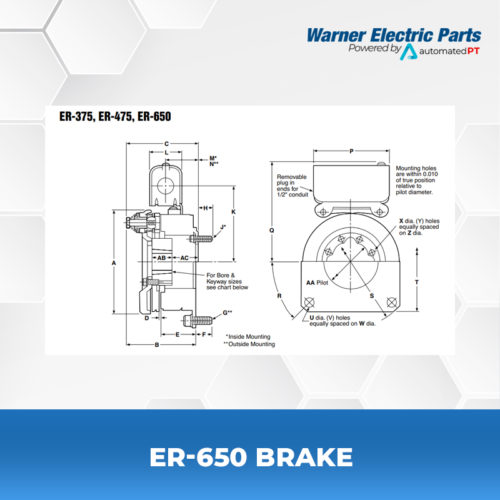 650-Brake-Warnerelectricparts-ER-Series-ER-Electrically-Released-Diagram