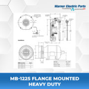 MB-1225-Flange-Mounted-Heavy-Duty-Warnerelectricparts-Customdesign-MBSeries-Diagram