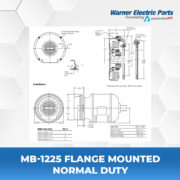 MB-1225-Flange-Mounted-Normal-Duty-Warnerelectricparts-Customdesign-MBSeries-Diagram