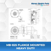 MB-825-Flange-Mounted-Heavy-Duty-Warnerelectricparts-Customdesign-MBSeries-Diagram