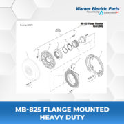 MB-825-Flange-Mounted-Heavy-Duty-Warnerelectricparts-Customdesign-MBSeries-Drawing