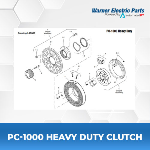 PC-1000-Heavy-Duty-Clutch-Warnerelectricparts-Customdesign-PCSeries-Drawing