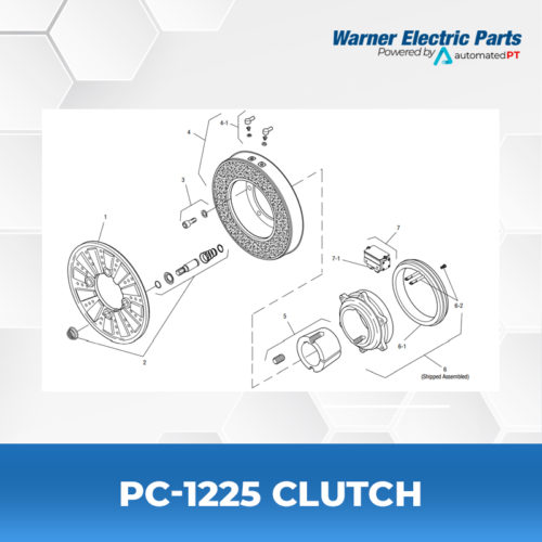 PC-1225-Clutch-Warnerelectricparts-Customdesign-PCSeries-Drawing