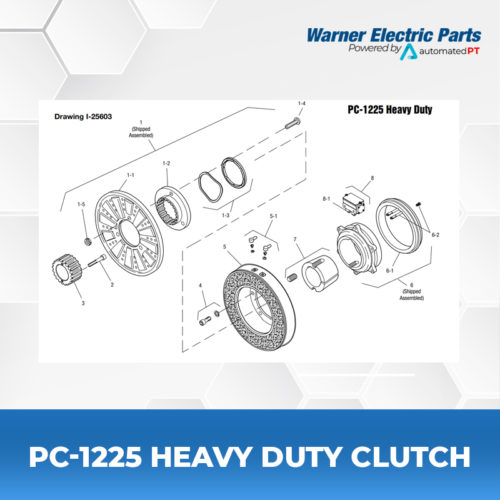 PC-1225-Heavy-Duty-Clutch-Warnerelectricparts-Customdesign-PCSeries-Drawing
