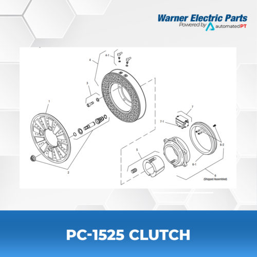 PC-1525-Clutch-Warnerelectricparts-Customdesign-PCSeries-Drawing