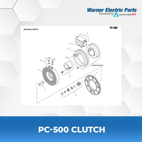 PC-500-Clutch-Warnerelectricparts-Customdesign-PCSeries-Drawing