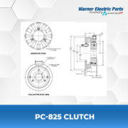 PC-825-Clutch-Warnerelectricparts-Customdesign-PCSeries-Diagram