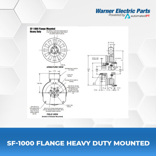 SF-1000-Flange-Heavy-Duty-Mounted-Warnerelectricparts-Customdesign-SFSeries-Diagram