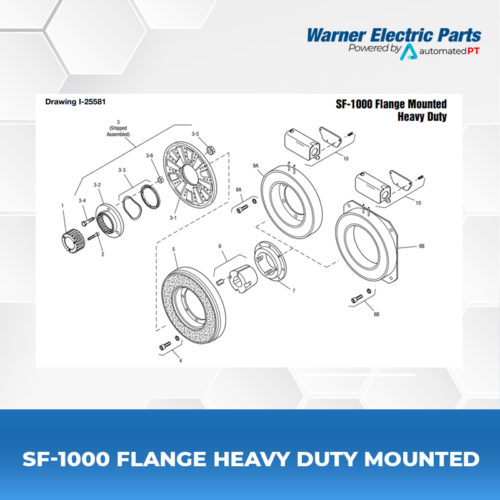 SF-1000-Flange-Heavy-Duty-Mounted-Warnerelectricparts-Customdesign-SFSeries-Drawing