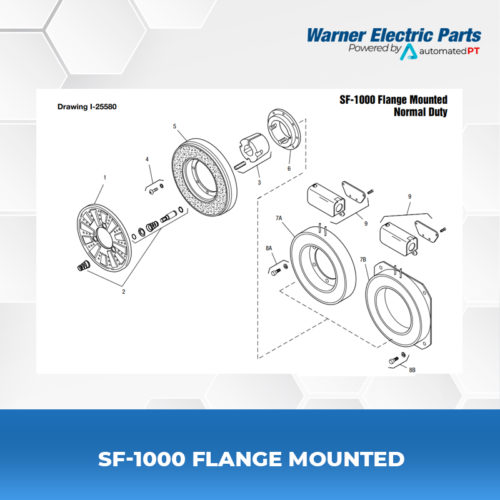 SF-1000-Flange-Mounted-Warnerelectricparts-Customdesign-SFSeries-Drawing