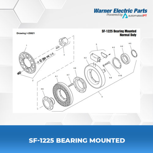 SF-1225-Bearing-Mounted-Warnerelectricparts-Customdesign-SFSeries-Drawing