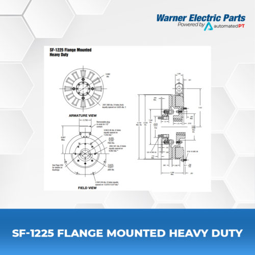 SF-1225-Flange-Mounted-Heavy-Duty-Warnerelectricparts-Customdesign-SFSeries-Diagram