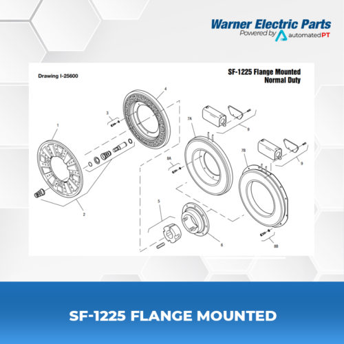 SF-1225-Flange-Mounted-Warnerelectricparts-Customdesign-SFSeries-Drawing