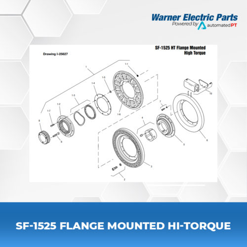 SF-1525-Flange-Mounted-Hi-Torque-Warnerelectricparts-Customdesign-SFSeries-Drawing