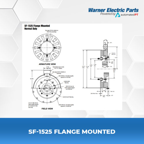 SF-1525-Flange-Mounted-Warnerelectricparts-Customdesign-SFSeries-Diagram