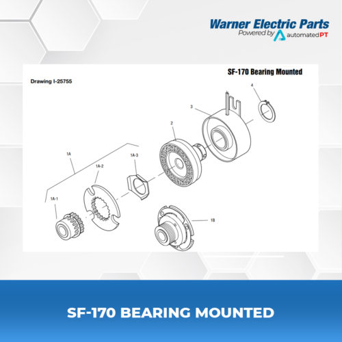 SF-170-Bearing-Mounted-Warnerelectricparts-Customdesign-SFSeries-Drawing