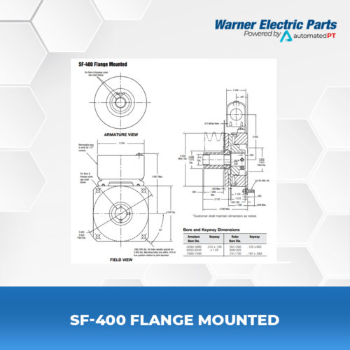 SF-400-Flange-Mounted-Warnerelectricparts-Customdesign-SFSeries-Diagram