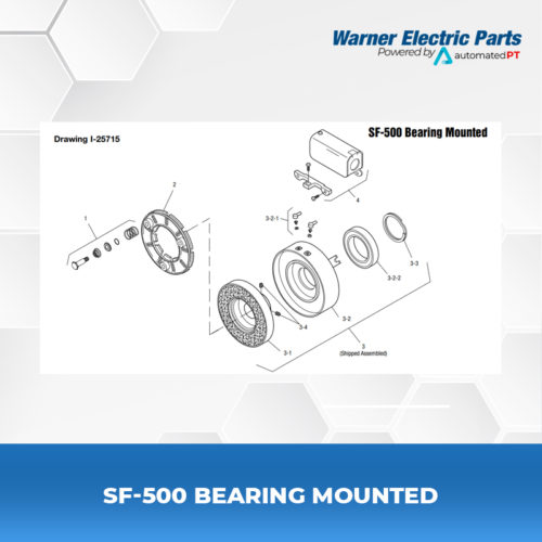 SF-500-Bearing-Mounted-Warnerelectricparts-Customdesign-SFSeries-Drawing