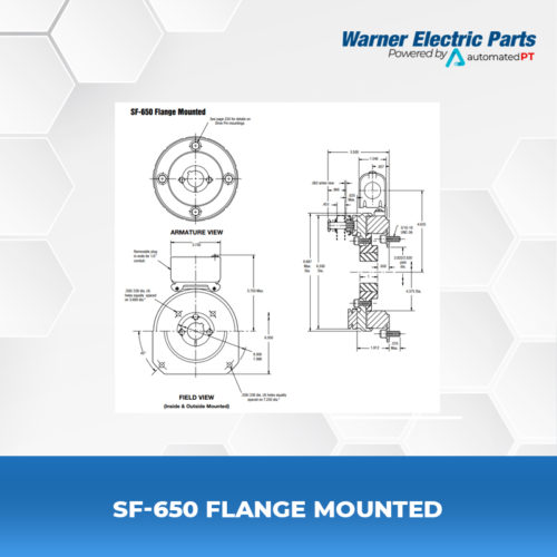 SF-650-Flange-Mounted-Warnerelectricparts-Customdesign-SFSeries-Diagram