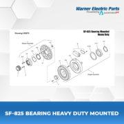 SF-825-Bearing-Heavy-Duty-Mounted-Warnerelectricparts-Customdesign-SFSeries-Drawing