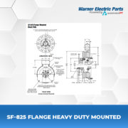 SF-825-Flange-Heavy-Duty-Mounted-Warnerelectricparts-Customdesign-SFSeries-Diagram