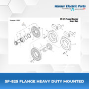 SF-825-Flange-Heavy-Duty-Mounted-Warnerelectricparts-Customdesign-SFSeries-Drawing