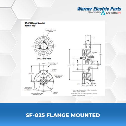 SF-825-Flange-Mounted-Warnerelectricparts-Customdesign-SFSeries-Diagram