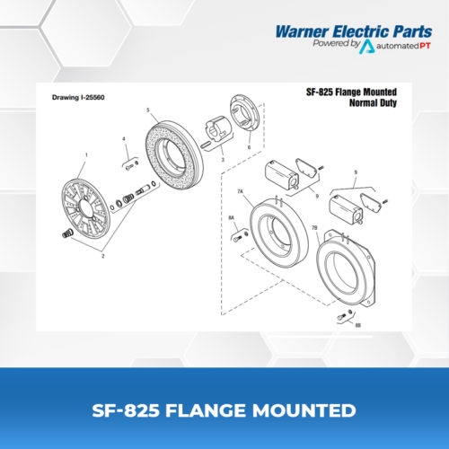 SF-825-Flange-Mounted-Warnerelectricparts-Customdesign-SFSeries-Drawing