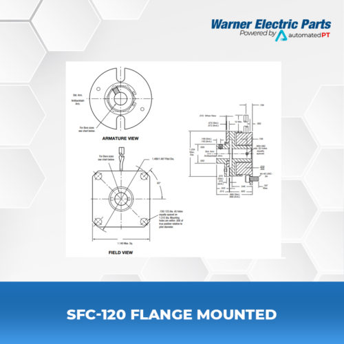 SFC-120-Flange-Mounted-Warnerelectricparts-Customdesign-SFCSeries-Diagram