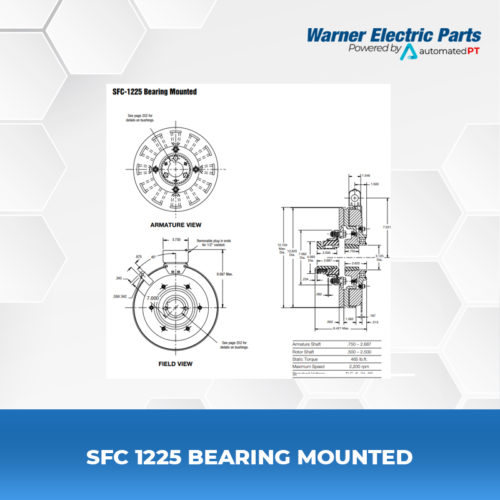 SFC-1225-Bearing-Mounted-Warnerelectricparts-Customdesign-SFCSeries-Diagram