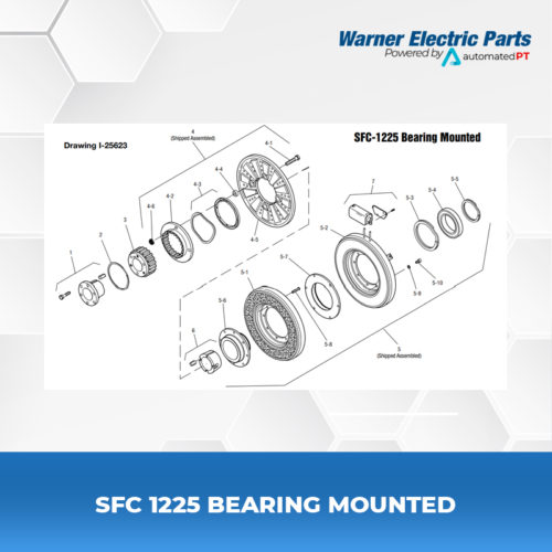 SFC-1225-Bearing-Mounted-Warnerelectricparts-Customdesign-SFCSeries-Drawing