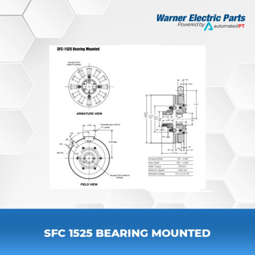 SFC-1525-Bearing-Mounted-Warnerelectricparts-Customdesign-SFCSeries-Diagram