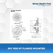 SFC-1525-HT-Flange-Mounted-Warnerelectricparts-Customdesign-SFCSeries-Diagram