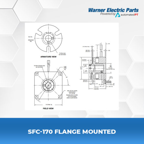 SFC-170-Flange-Mounted-Warnerelectricparts-Customdesign-SFCSeries-Diagram