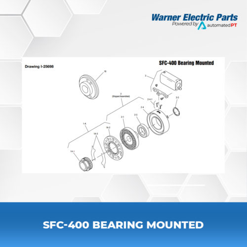 SFC-400-Bearing-Mounted-Warnerelectricparts-Customdesign-SFCSeries-Drawing