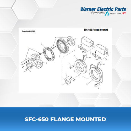 SFC-650-Flange-Mounted-Warnerelectricparts-Customdesign-SFCSeries-Drawing