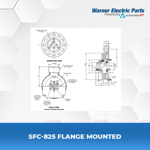 SFC-825-Flange-Mounted-Warnerelectricparts-Customdesign-SFCSeries-Diagram